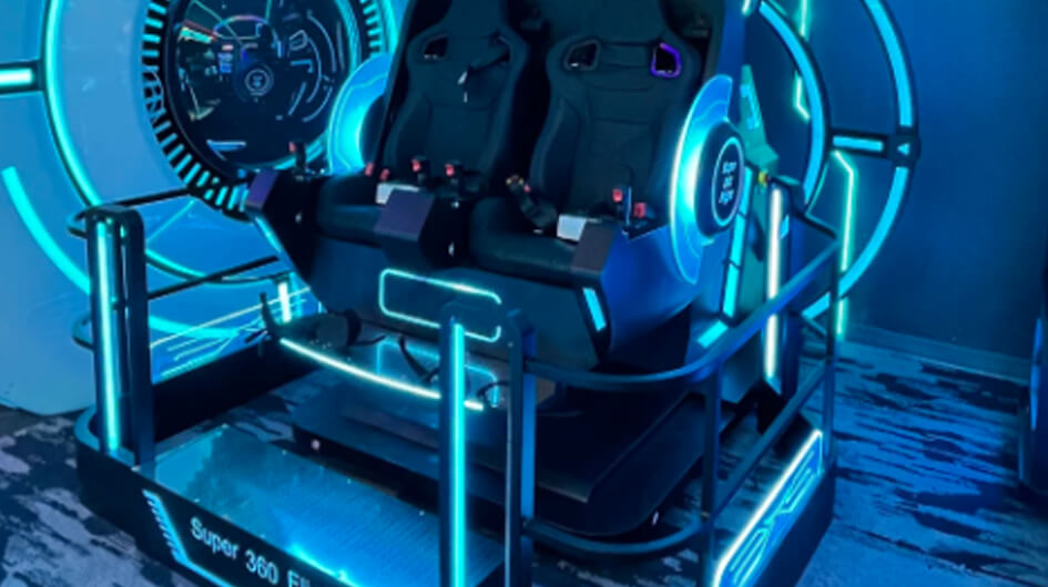 high quality two person flying saucer motion vr simulator 19 inch screen customizable arcade equipment for vr game park one stop solution manufacturer