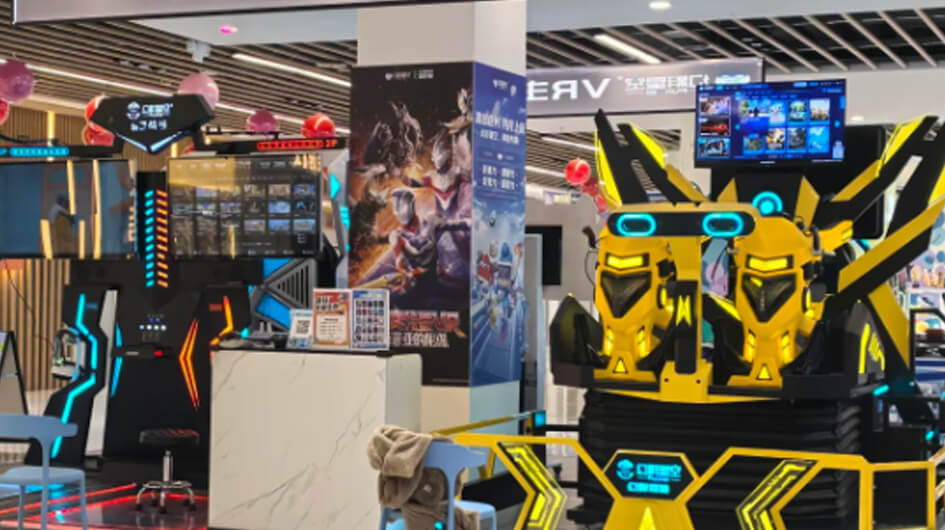 Interactive VR Dual-person Mech Virtual Reality Experience System Immersive Experience VR Arcade Equipment for Theme Park One Stop Solution