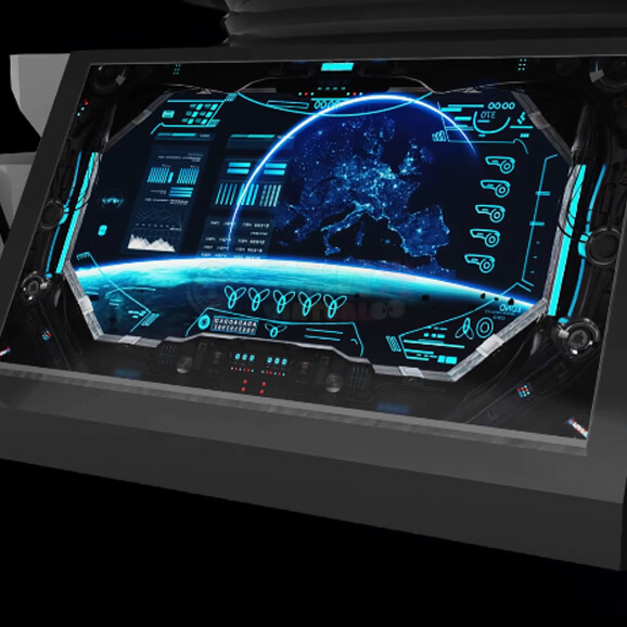 Product Details of ﻿High Quality Two-person Flying Saucer Motion VR Simulator 19-inch Screen Customizable Arcade Equipment for VR Game Park