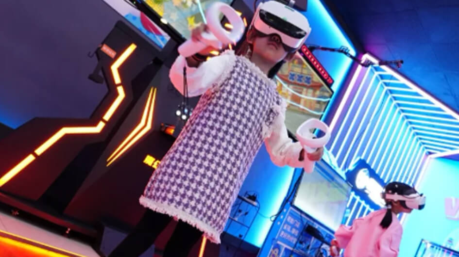Dynamic Dancing Miracles VR Simulator Attractive Cabinet Structure Stylish Arcade Look VR Game Machine for Shopping Mall VR One Stop Solution