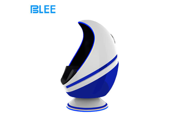 Interactive Rotating Egg Chair VR Entertainment System Futuristic Design Style Indoor Entertainment System for Theme Park