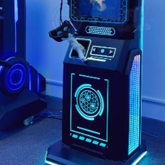 Product Details of ﻿﻿﻿High Quality Star Gunner VR Simulator 42-inch Screen 1 Player Interactive Motion Children's Themed Gaming for Game Park
