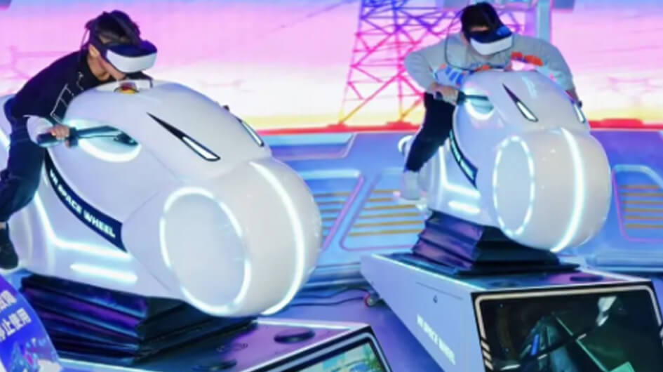 Commerical VR High-speed Motorcycle Fun Filled Entertainment Futuristic Visual Appeal VR Amusement Equipment for Sale One Stop Solution