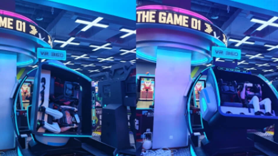 Popular VR Can Motion Responsive System Futuristic Design Style Sleek Modern Appearance 360 VR Experience for VR Arcade One Stop Solution