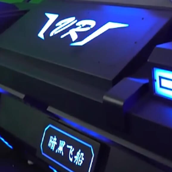 Product Details of ﻿﻿Fashionable Four-person Cinema Black VR Gaming Machine Supplier Precision Motion Control VR Simulator Machine for Arcade