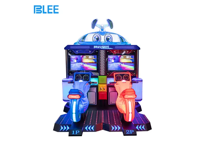 2 Players Children's Motorcycle Amusement Game Machine Kids Car Immersive Gaming Experience Arcade