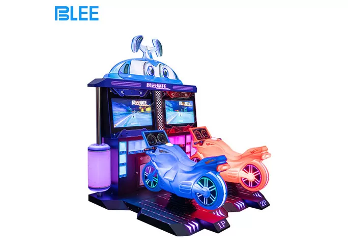 2 Players Children's Motorcycle Amusement Game Machine Kids Car Immersive Gaming Experience Arcade