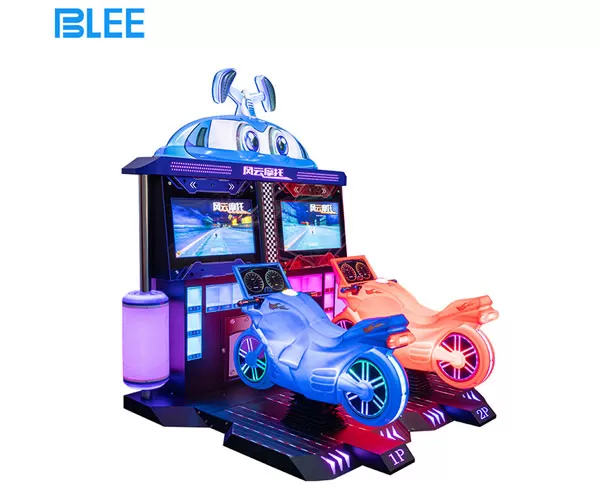 2 Players Children's Motorcycle Amusement Game Machine Kids Car Immersive Gaming Experience Arcade