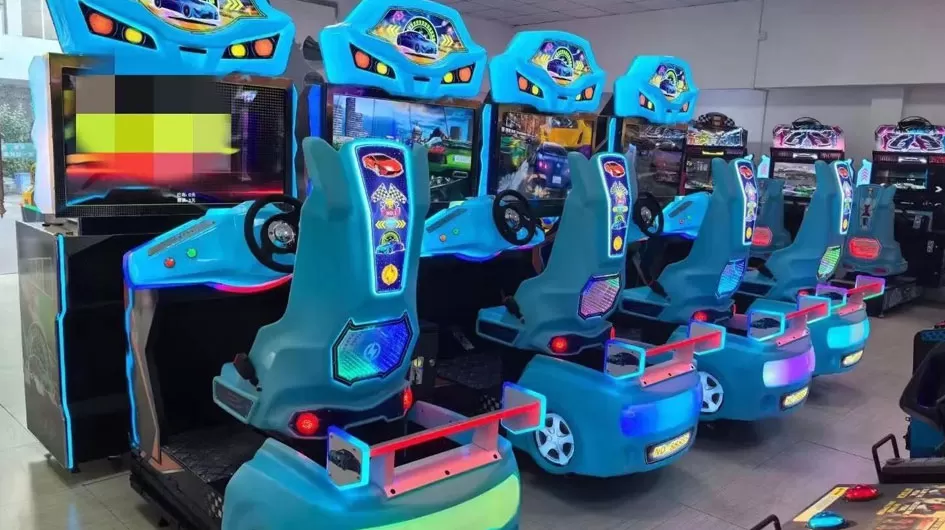 32 Inch Yellow Connected Racing Car Arcade Game Machine for Coin-operated Rides One Stop Solution