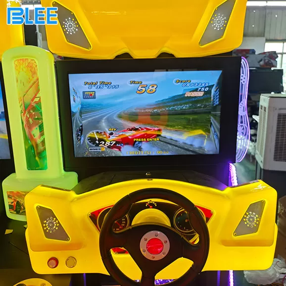Product Details of 32 Inch Yellow Connected Racing Car Arcade Game Machine for Coin-operated Rides