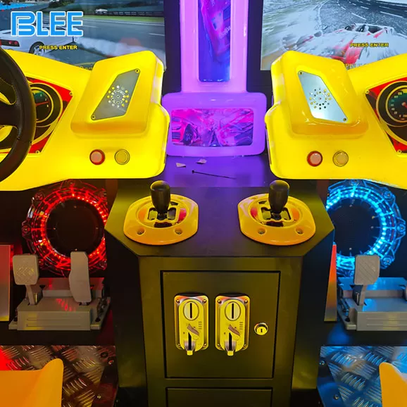 Product Details of 32 Inch Yellow Connected Racing Car Arcade Game Machine for Coin-operated Rides