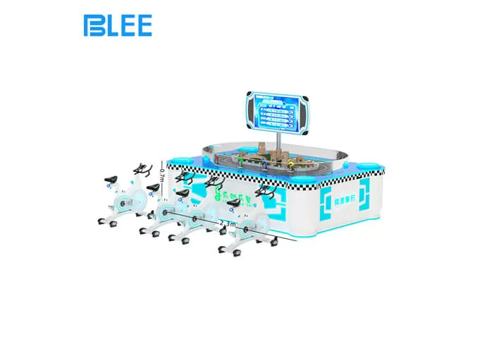 4 players racing cycling commercial vr machine futuristic design style high end industrial design vr amusement equipment company