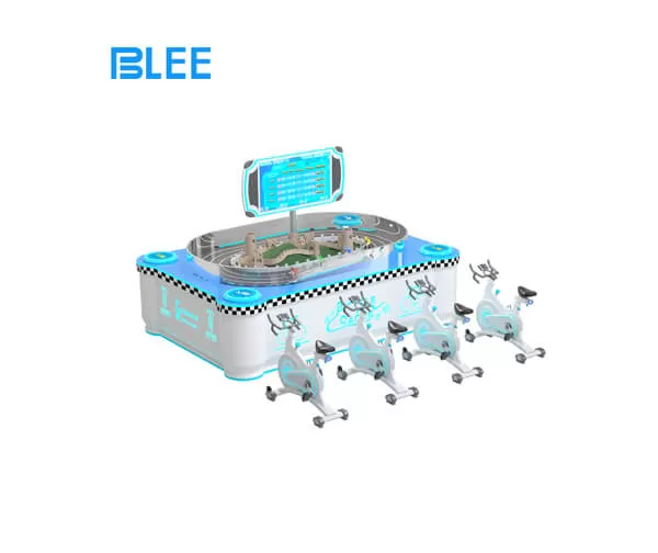 4 Players Racing Cycling Commercial VR Machine Futuristic Design Style High End Industrial Design VR Amusement Equipment