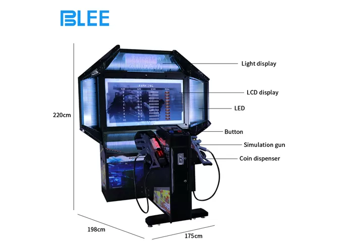 55 Inch HD Coin-Operated CS Shooting Redemption Games Machines