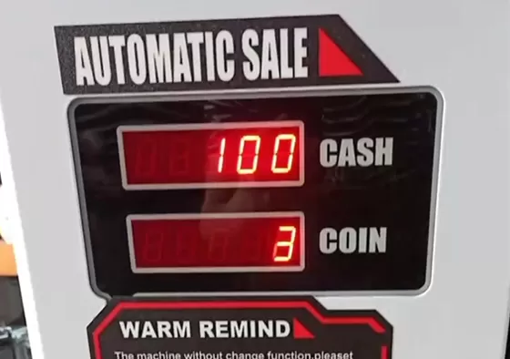 2. Watch Coins Dispense: Once verified, the machine’s LED screen displays both the amount and the number of tokens or coins released. Coins are dispensed steadily through the hopper mechanism.