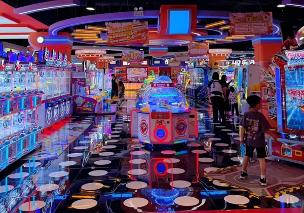 arcade game room setup