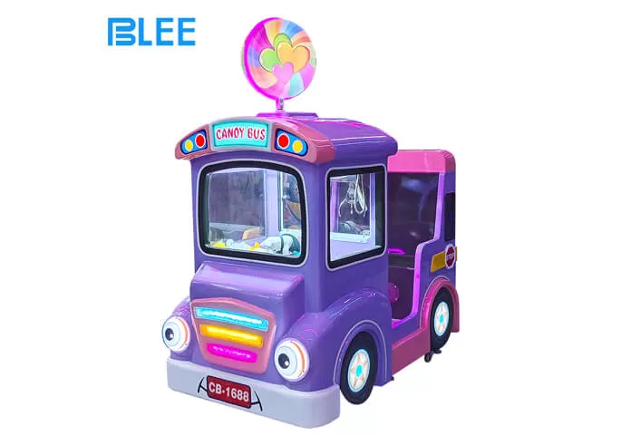 candy bus with claw machine function kids ride china