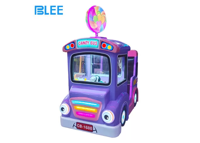 candy bus with claw machine function kids ride company