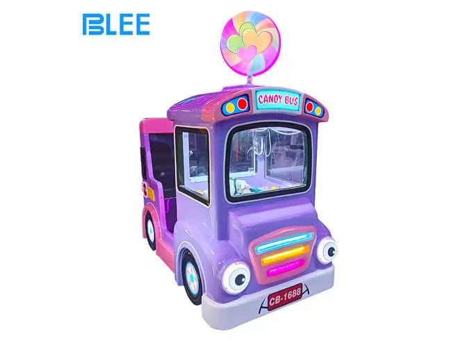 candy bus with claw machine function kids ride supplier
