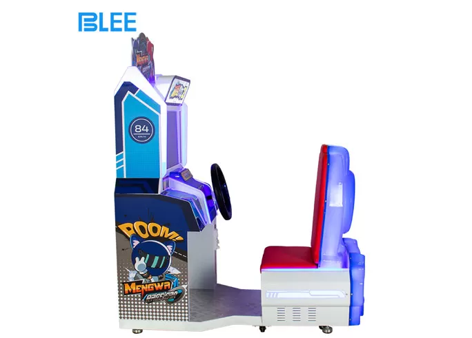 Coin Operated Cute Arcade Car Full Motion Simulator Driving Game Machine Cockpit Outrun 32 for Kids