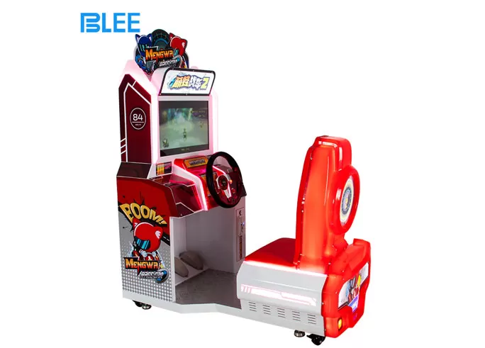 Coin Operated Cute Arcade Car Full Motion Simulator Driving Game Machine Cockpit Outrun 32 for Kids