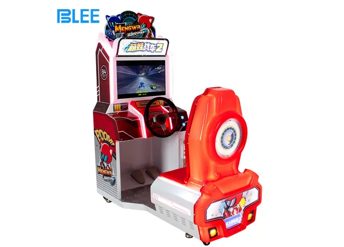 Coin Operated Cute Arcade Car Full Motion Simulator Driving Game Machine Cockpit Outrun 32 for Kids