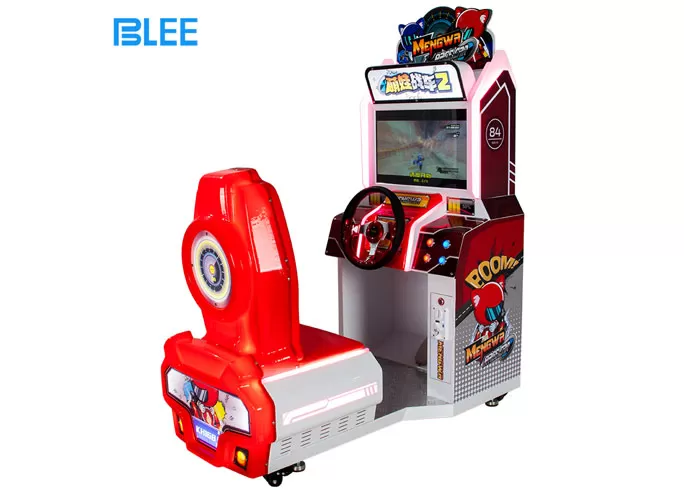 Coin Operated Cute Arcade Car Full Motion Simulator Driving Game Machine Cockpit Outrun 32 for Kids