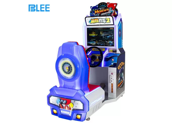 Coin Operated Cute Arcade Car Full Motion Simulator Driving Game Machine Cockpit Outrun 32 for Kids
