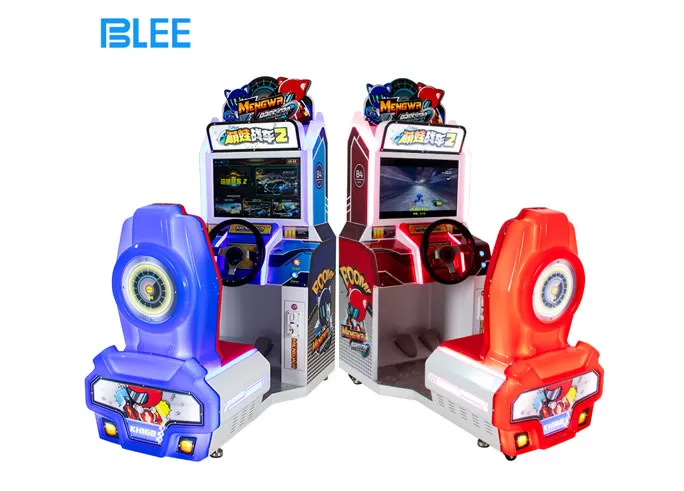 Coin Operated Cute Arcade Car Full Motion Simulator Driving Game Machine Cockpit Outrun 32 for Kids