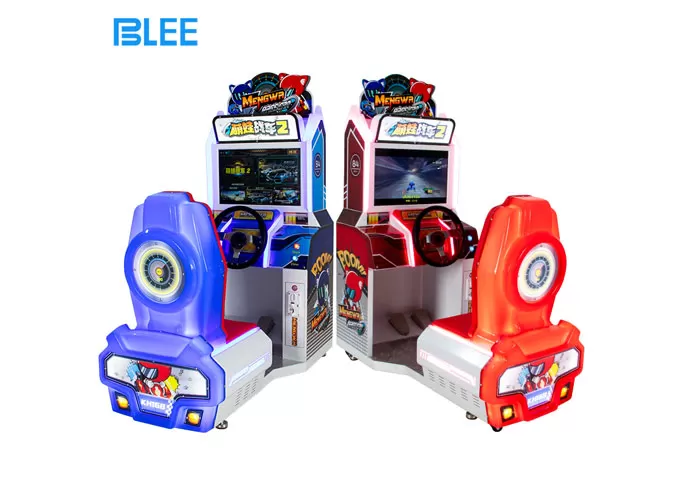 Coin Operated Cute Arcade Car Full Motion Simulator Driving Game Machine Cockpit Outrun 32 for Kids