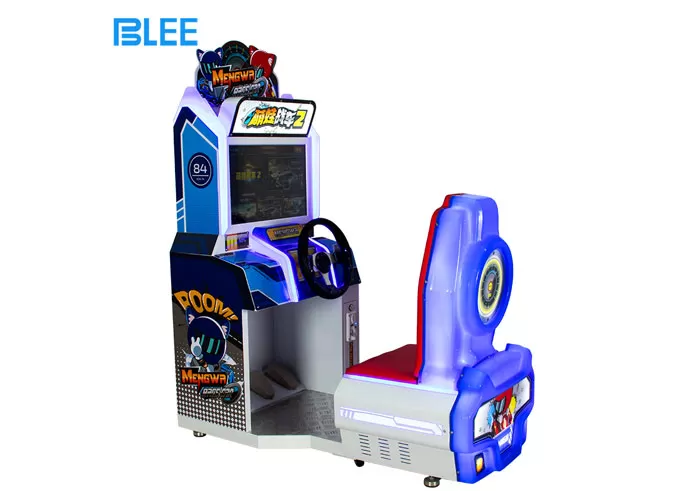 Coin Operated Cute Arcade Car Full Motion Simulator Driving Game Machine Cockpit Outrun 32 for Kids