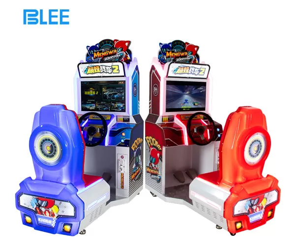 Coin Operated Cute Arcade Car Full Motion Simulator Driving Game Machine Cockpit Outrun 32 for Kids