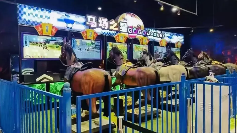 Coin Operated Double-player Immersive Simulation Experience of Royal Horse Racing Game Machine One Stop Solution