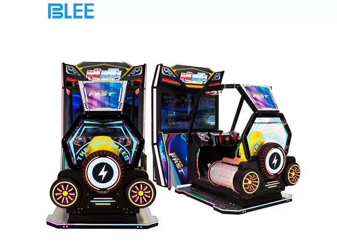 Coin Operated Kids Driving Race Car Arcade Machine 55-inch Screen HD Racing Simulator