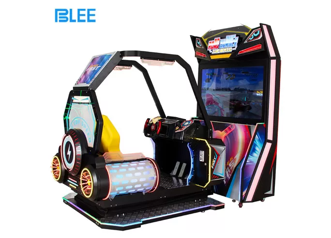 Coin Operated Kids Driving Race Car Arcade Machine 55-inch Screen HD Racing Simulator