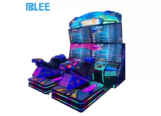 Coin Operated Snowmobile Racing Arcade Game 4 Displays HD Video Motorcycle Racing Game Machine