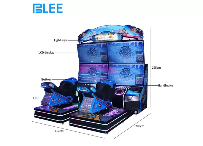 Coin Operated Snowmobile Racing Arcade Game 4 Displays HD Video Motorcycle Racing Game Machine