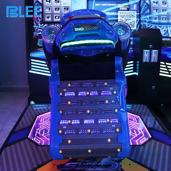 Product Details of Coin Operated Snowmobile Racing Arcade Game 4 Displays HD Video Motorcycle Racing Game Machine