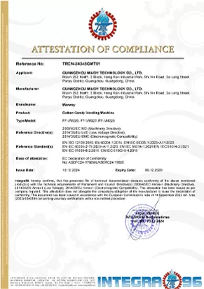 Cotton Candy Vending Machine CE