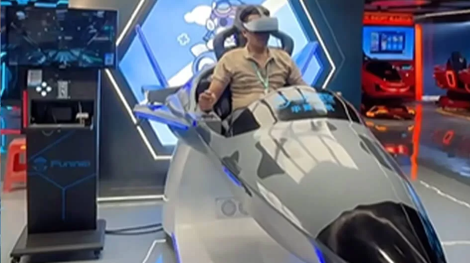 custom design camouflage aircraft vr game reality blending experience advanced simulation engine vr machines for sale one stop solution company