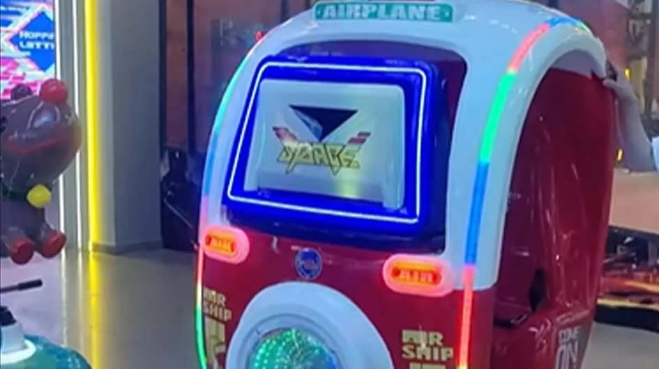 dream themed rotating airplane mp5 screen kids ride one stop solution company