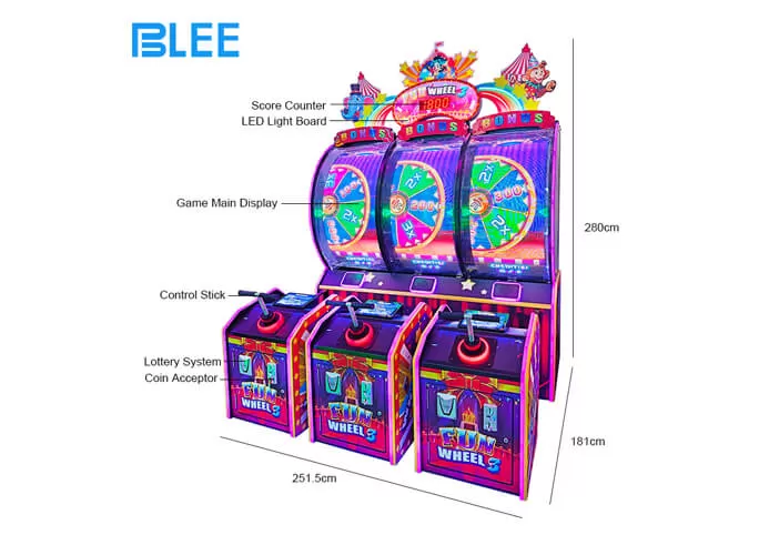 fun wheel 3p arcade redemption game machine company