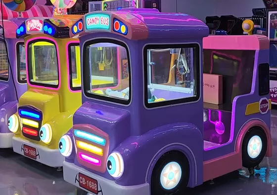 1. Insert Coins to Activate: Simply insert the required number of coins into the acceptor to power on both the rocking motion and the claw machine.