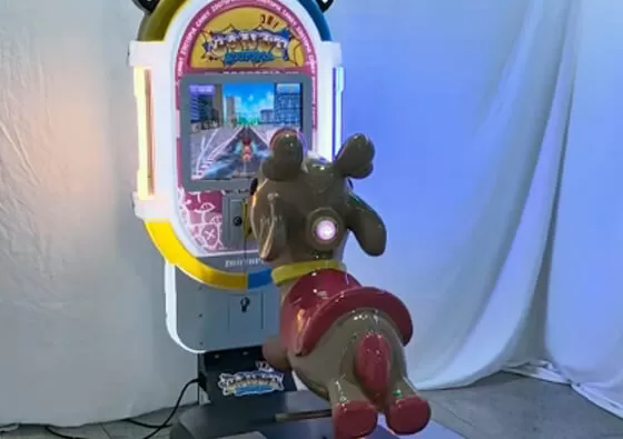 1. Insert Coins to Activate: Simply insert the required number of coins into the acceptor to power on the ride and prepare for the adventure.