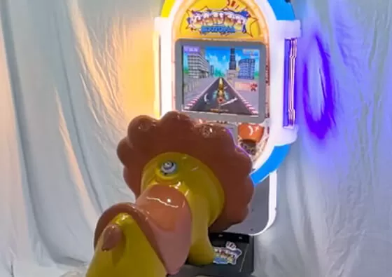 1. Insert Coins to Activate: Simply insert the required number of coins into the acceptor to power on the ride and prepare for the adventure.