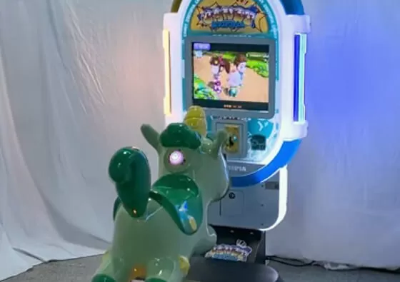 1. Insert Coins to Activate: Simply insert the required number of coins into the acceptor to power on the ride and prepare for the adventure.