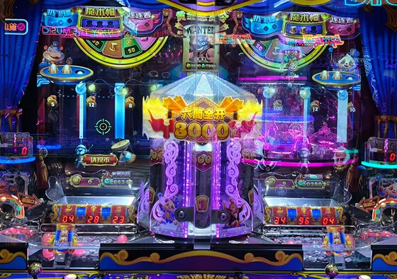 1. Coin & Ball Pusher Challenge: Players shoot coins or balls to push prizes off ledges and earn tickets.