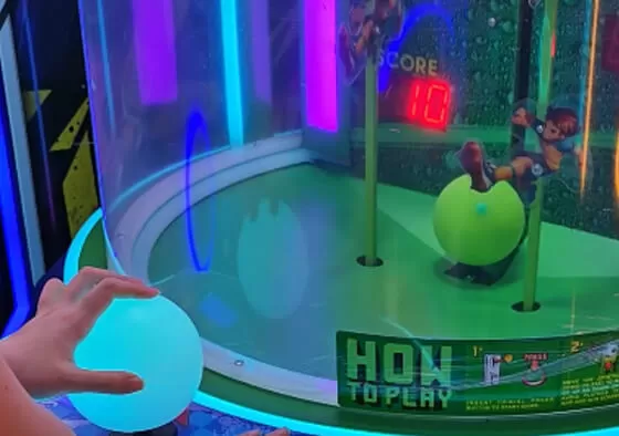 1. Classic Challenge: Navigate the ball to the top while avoiding rotating defenders.