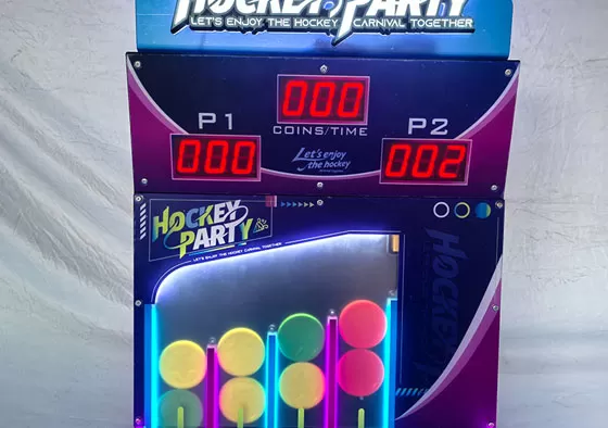 1. Instant Battle, Drop-in Play: No waiting needed. Insert coins to instantly challenge a friend. The system automatically assigns the puck, launching a fast-paced two-player duel where each round las...