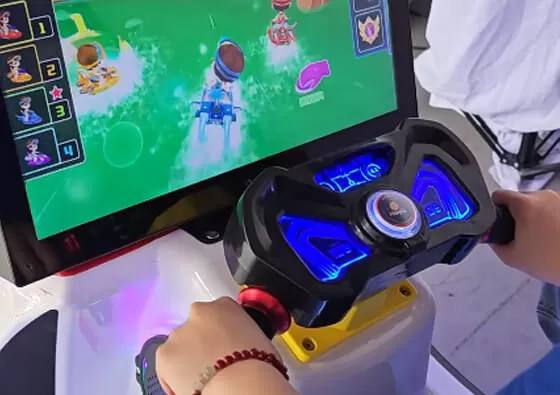 1. Ocean Adventure Ride: Children embark on an imaginary sea journey, piloting their watercraft through gentle motion accompanied by wave and engine sound effects.